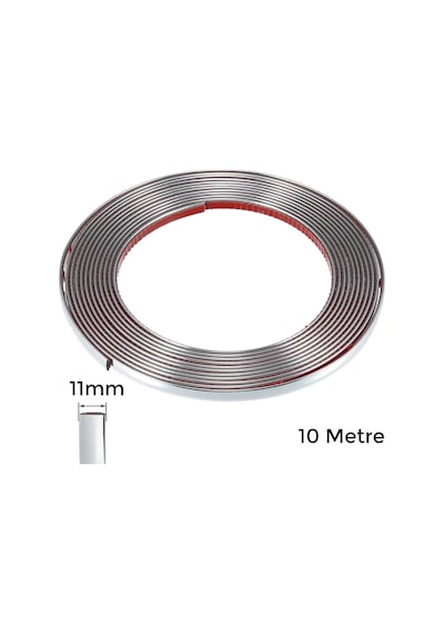Yapışkanlı Nikelaj Şerit Bant Çıta 11mm 10 Metre Krom