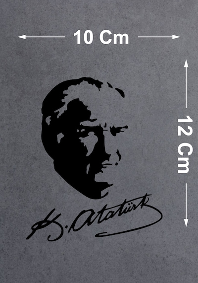 Sticker Dizayn Atatürk Silüeti Ve İmza Sticker - Mustafa Kemal Atatürk Başbuğ İmza Sticker - Araba Oto Motosiklet Karavan Cam Sticker - 00391 12X10 Cm Sticker Dizayn Atatürk Silüeti Ve İmza Sticker - Mustafa Kemal Atatürk Başbuğ İmza Sticker - Araba Oto Motosiklet Karavan Cam Sticker - 00391 12X10 Cm