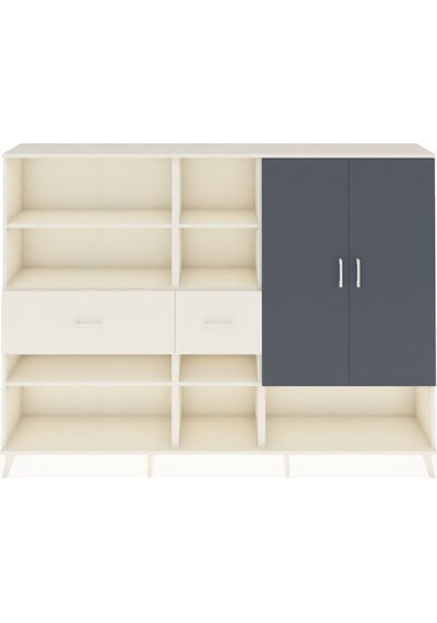 Arges Dolap 10 Raflı 2 Çekmeceli 2 Kapaklı 220x30x163 Aytaşı-antr Aytaşı-antrasit/aytaşı