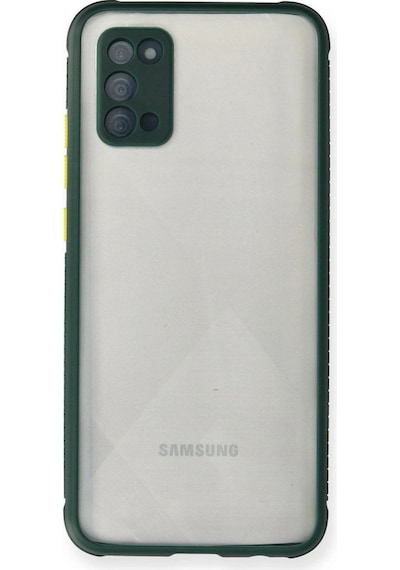 Samsung Galaxy A02s Kılıf Miami Şeffaf Silikon - Koyu Yeşil Çok Renkli