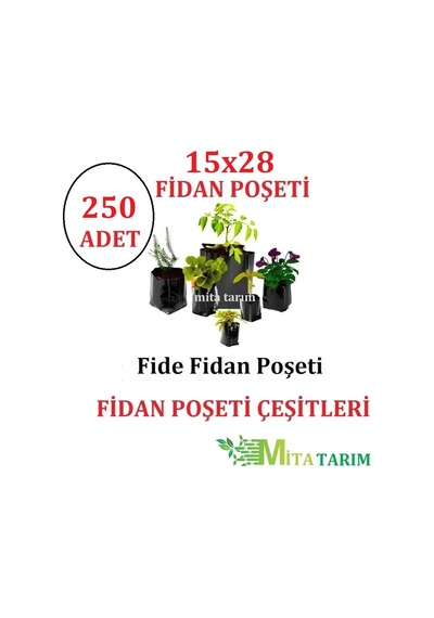 Fidan Torbası,15X28, Ebat, 250 Adet, Fide Fidan Poşeti