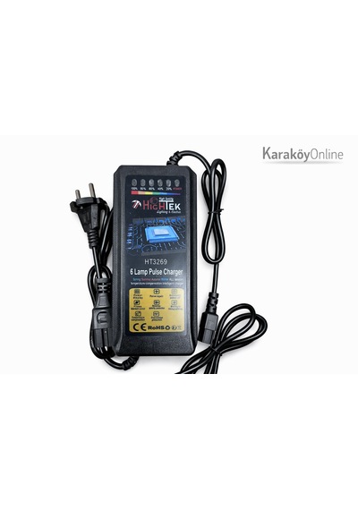 72v 24ah Elektrikli Bisiklet Şarj Aleti 6 Akülü Modeller Uyumlu Hızlı Şarj Cihazı Göstergeli Ht3269