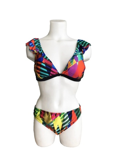 Alfa Aksesuar 03 Sunset Bayan Geniş Üçgen Bikini Siyah
