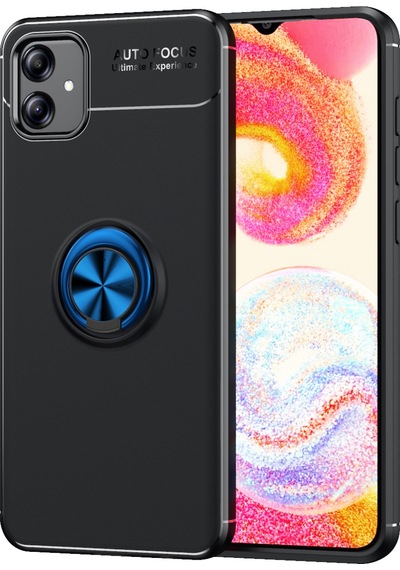 Zore Galaxy Uyumlu A04e Kılıf Ravel Silikon Kapak - Siyah-mavi Siyah-mavi