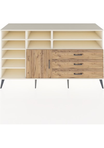 Kronos Konsol 8 Raflı 3 Çekmeceli Tek Kapaklı 176x59x99 Aytaşı-ç Aytaşı-çam