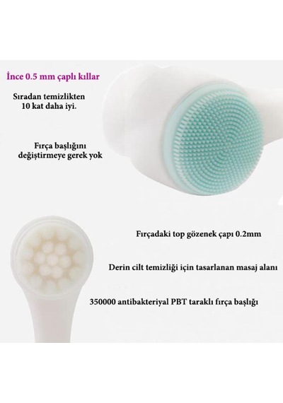 Buffer 2li Set Çift Taraflı Cilt Temizleme Fırçası Ve Yeşim Taşı Çift Taraflı Cilt Masaj Aleti