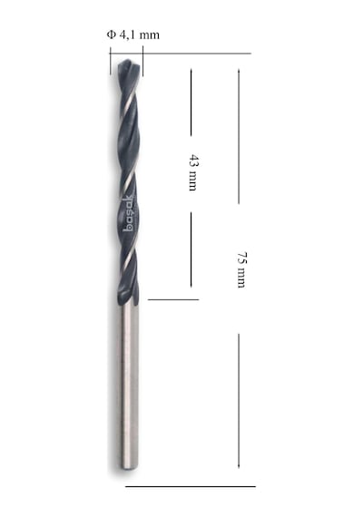 MTE 4,1 mm Haddeli Metal Matkap Ucu HSS DIN 338