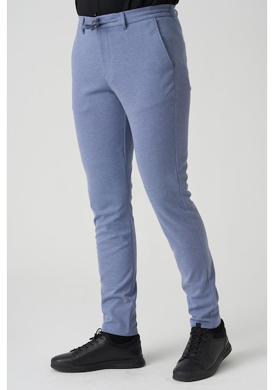 White Stone Barcelos P1035 Regular Fit Semanta Likralı Orme Jogger Pantolon İndigo İndigo