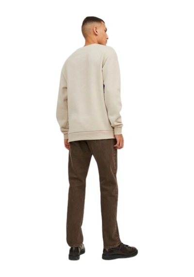 Jack & Jones 12249341 - Bisiklet Yaka Erkek Sweatshirt Bej