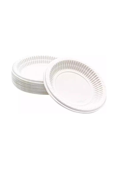 Plastik Baklava Pasta Tabağı Küçük Boy Çap:13.5cm 400 Adet Beyaz
