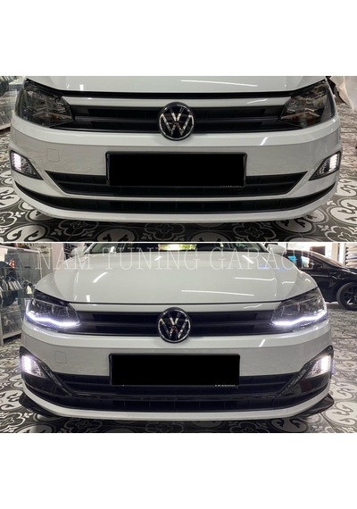 Yeni Polo Ön R Line Bıçak Parlak Siyah Plastik 2018-2021 Arası
