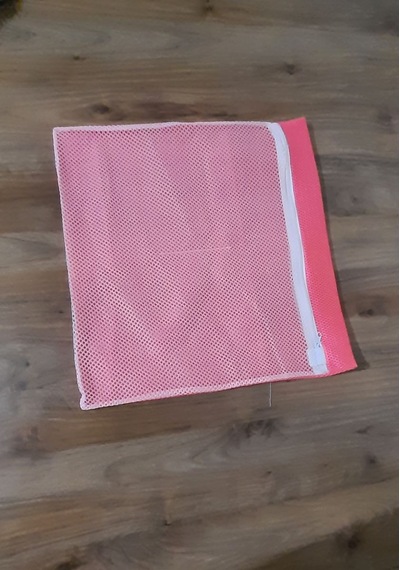 Pembe Fermuarlı - Hassas Çamaşır Terlik Ayakkabı Yıkama Filesi Büyük Boy 1550 Çok Renkli