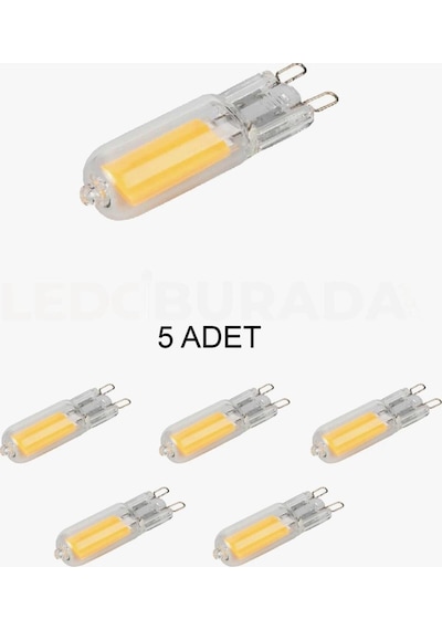 5 Adet Ct 4222 Led 7w 220v Kapsül Ampul 3200k Gün Işığı G9 Duy