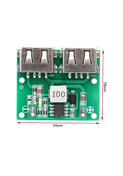 6-24V To 5V 3A Dual Usb Çıkış Voltaj Düşürücü Hw-681 2Xusb Çıkış