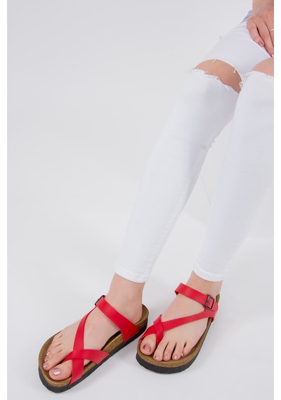 Fox Shoes Kırmızı Kadın Terlik B777753009 Kırmızı