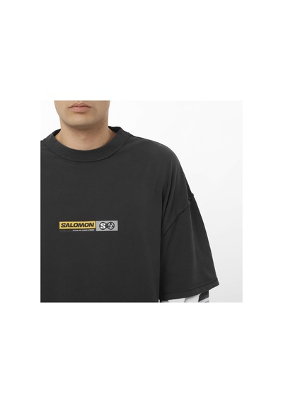 Salomon Salomon Ls Tee Slam Jam Erkek Sweatshirt Deep Black Lc2719900 Siyah