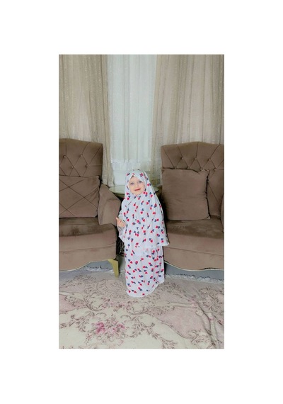 Aladaıyr 2 Adet Çocuk Namaz Elbise Pamuk Kumaş Çok Renkli042