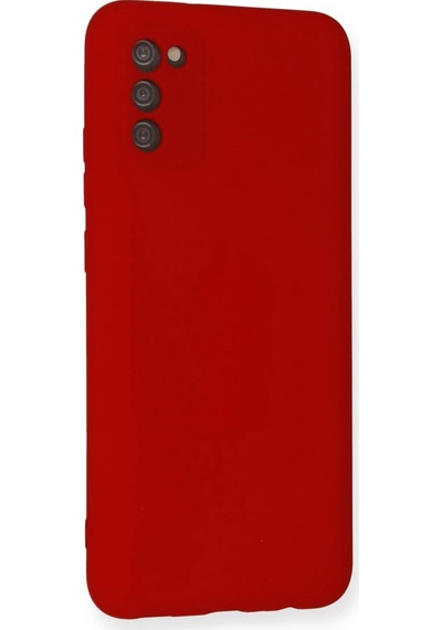 Samsung Uyumlu Galaxy A03s Kılıf Nano İçi Kadife Silikon - Kırmızı Çok Renkli