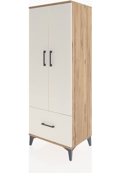 Hyperion Dolap 4 Raflı Tek Çekmeceli 2 Kapaklı 60x44x163 Çam-aytaşı Atlas Çam