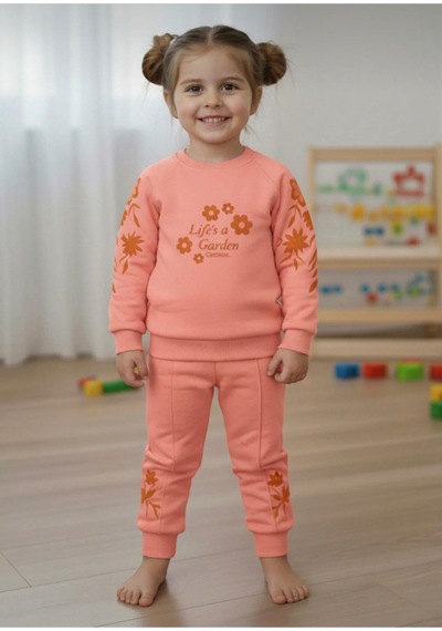 Mutlu Bebe Kız Çocuk İkili Takım Kırmızı