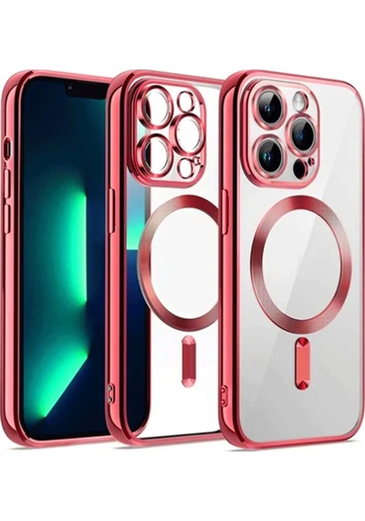 Newface - 263 - İphone 13 Pro Max Kılıf Kross Magneticsafe Kapak - Kmrsfres - - Kırmızı