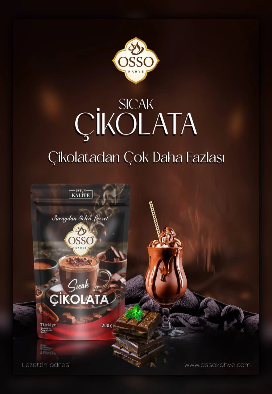 Osso 3 Lü Sıcak Çikolata 3x200 600gr Diğer