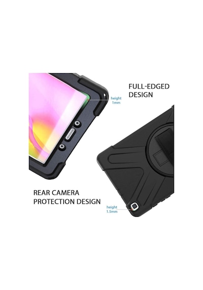 Samsung Galaxy Uyumlu Tab S6 Lite 10.4" P610/p620 Kılıf Defender Tank Zırh Silikon Askılı Tablet Kılıfı Kılıf