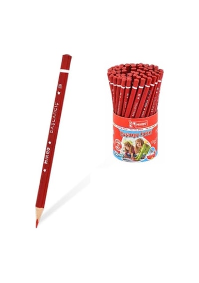 Mikro Kırmızı Jumbo Üçgen Ilk Kalemim Kırmızı Kalın Kurşun Kalem