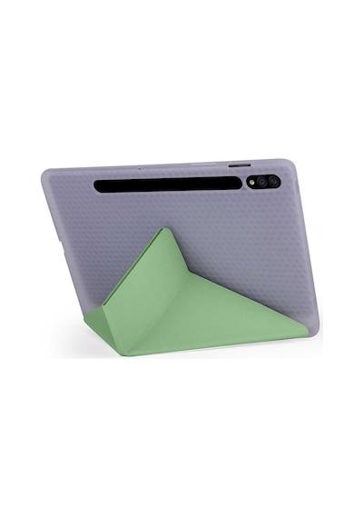 Galaxy Tab S7 T870 Kılıf Uyumlu Zore Tri Folding Kalem Bölmeli Standlı Kılıf-açık Yeşil Tablet Kılıfı