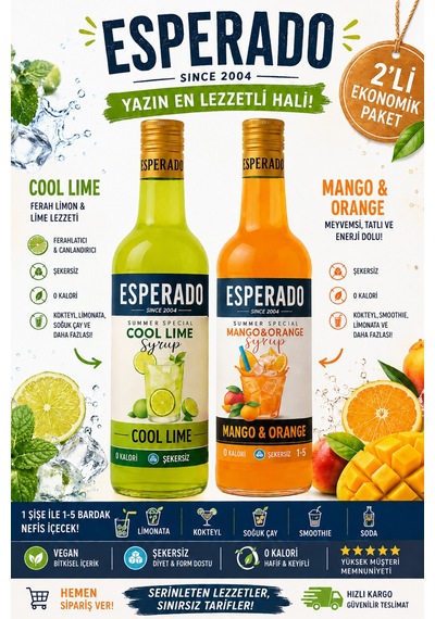 Cool Lime - Mango&portakal Konsantre Şurup 1 5 2 Adet X 750 Ml