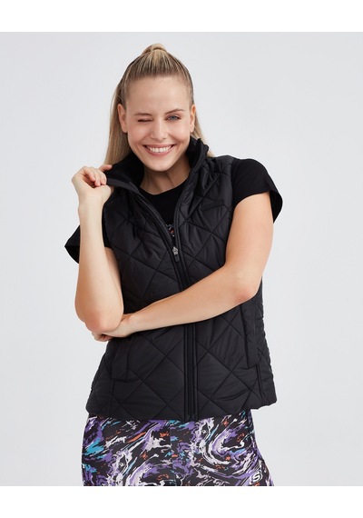 Skechers W Outerwear Padded Vest Kadın Siyah Yelek S232433-001 Siyah
