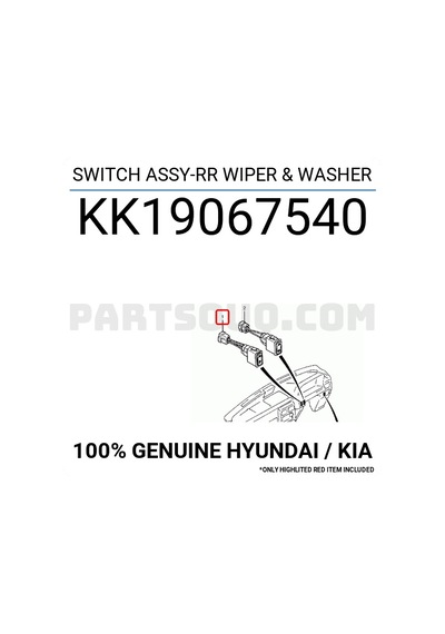 KIA BESTA 95-00, PRIDE 98-00 SİLECEK DÜĞMESİ KK19067540