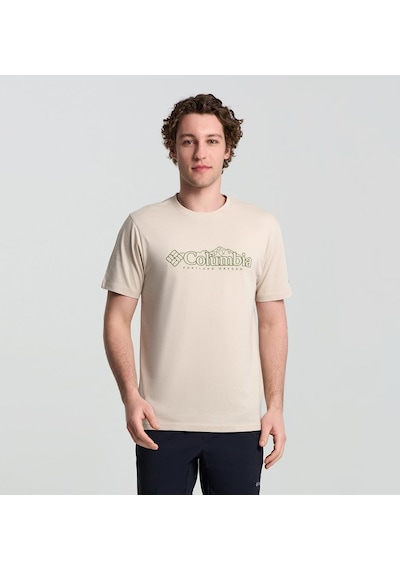 Columbia Csc Branded Peaks Erkek Kısa Kollu Tişört-8056 Bej