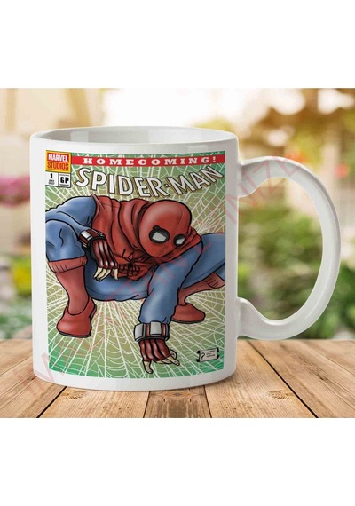 1-2006 Spider Man Homecoming Comic Cover İki Tarafı Baskılı Kupa Bardak.jpg