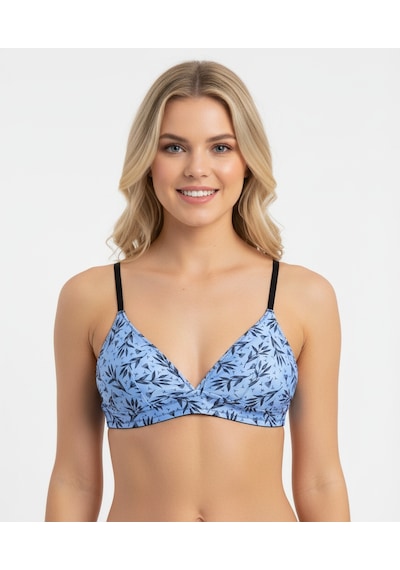 Bonbon Kadın Balensiz Desteksiz Üçgen Bralet Sütyen Ve String Külot 2'li Takım Bb2261 Mavi Çiçekli Bonbon Kadın Balensiz Desteksiz Üçgen Bralet Sütyen Ve String Külot 2'li Takım Bb2261 Mavi Çiçekli