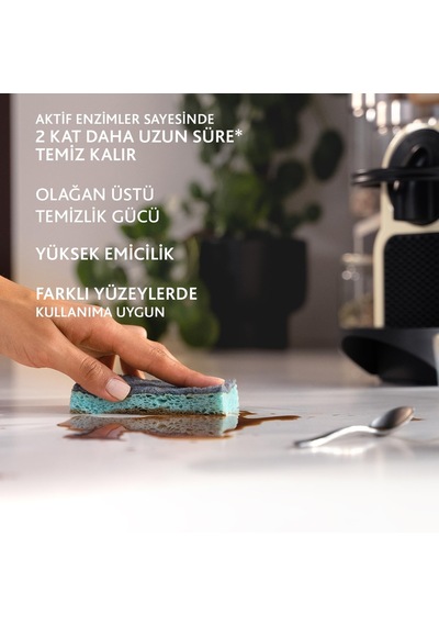 Pro Clean Aktif Enzimli Viskoz Sünger, 2 Li Paket