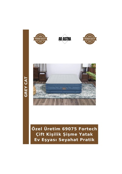 Özel Üretim 69075 Fortech Çift Kişilik Şişme Yatak Ev Eşyası Seyahat Pratik Diğer
