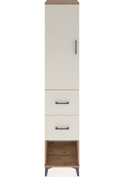 Hyperion Dolap 2 Raflı 2 Çekmeceli Tek Askılı 44x44x221 Çam-a... Çam