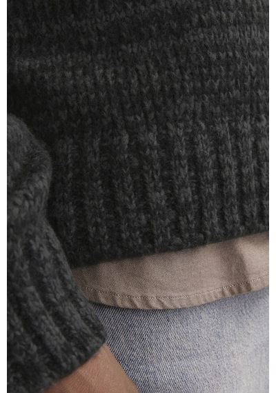 Jack & Jones Erkek Kazak 12277985 Siyah Siyah