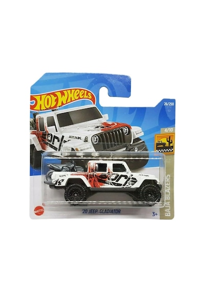 - 20 Jeep Gladiator - Baja Blazers 4/10 - Hcw66 - Short Card - Borla - Atak - Mattel 2022 Açık Bej