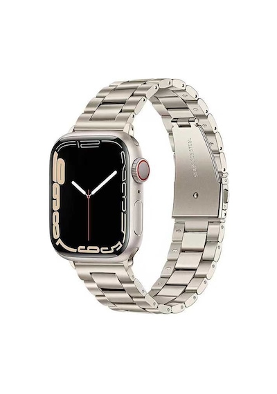 Watch Ultra 49mm Kordon Uyumlu Krd-04 Metal Strap Kayış Ardx- Starlight