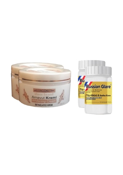 Three Brand 100 Ml Arnavut Aklık 2 Ad + Russıan Glare Tüy Dökücü Azaltıcı Merhem 50 Ml 2 Ad