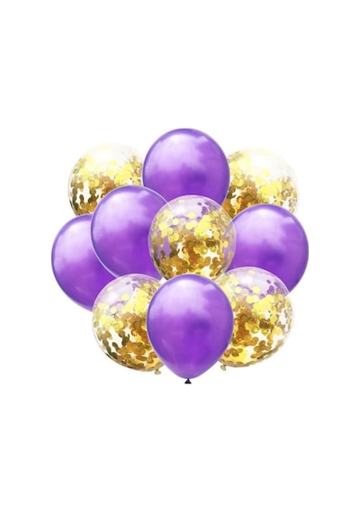 Mor Gold Konfetili Balon A