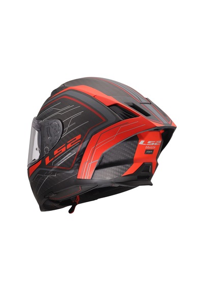 Ls2 Dragon Karbon Subıc Kırmızı Kask Kırmızı