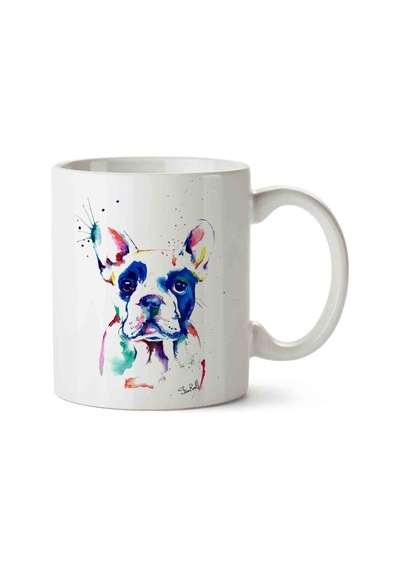 Bulldog Porselen Kupa Bardak Beyaz