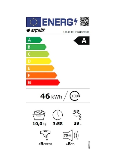 Arçelik 10140 PM 10 KG 1400 Devir Çamaşır Makinesi