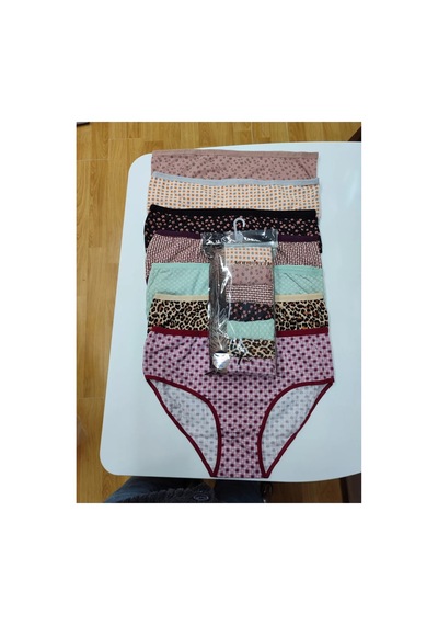 Lirona A+ Kalite Büyük Beden 5'li Paket Örme Süprem Külot Desenli