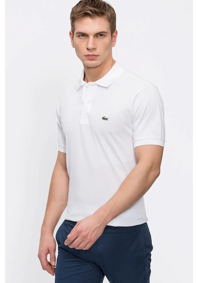 Lacoste Erkek Klasik Pike Kumaş Polo T-shirt Beyaz