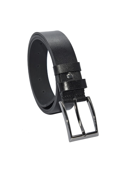 Süzer Deri 3.5 Cm. Battal Klasik Hakiki Deri Dikişli Model Düz Renk Erkek Kemer Siyah