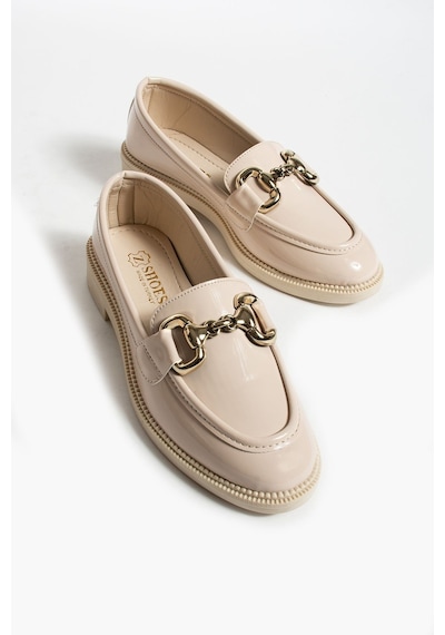 Jane Kadın Loafer Makosen Casual Toka Detay Günlük Ayakkabı BEJ RUGAN